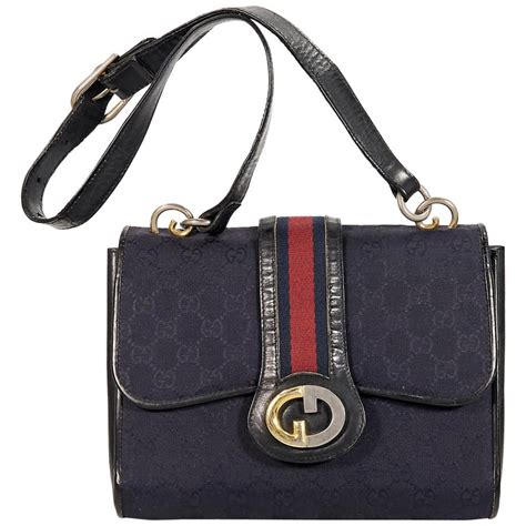 gucci navy blue|blue Gucci bag vintage.